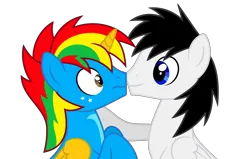 Size: 5500x3506 | Tagged: safe, artist:creedyboy124, derpibooru import, oc, oc:shane park, oc:shield wing, unofficial characters only, alicorn, pegasus, pony, alicorn oc, base used, gay, horn, image, male, pegasus oc, png, shipping, simple background, stallion, stallion oc, transparent background, vector, wings