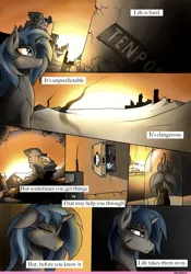 Size: 1024x1466 | Tagged: safe, artist:whitepone, derpibooru import, oc, oc:homage, pony, unicorn, comic:blue moon, fallout equestria, comic, female, horn, image, jpeg, mare, solo