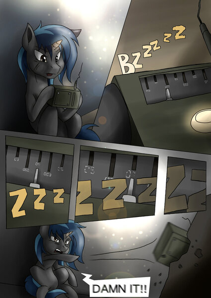 Size: 1024x1447 | Tagged: safe, artist:whitepone, derpibooru import, oc, oc:homage, pony, unicorn, comic:blue moon, fallout equestria, comic, female, horn, image, jpeg, mare, solo, vulgar