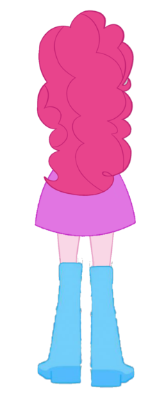 Size: 597x1767 | Tagged: safe, artist:qbert2kcat, derpibooru import, pinkie pie, human, equestria girls, boots, clothes, g4, high heel boots, image, jacket, png, rear view, shirt, shoes, simple background, skirt, transparent background, vest