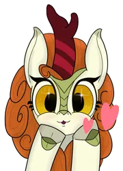 Size: 1339x1864 | Tagged: safe, artist:suryfromheaven, derpibooru import, autumn blaze, heart, hooves, image, png, simple background, smooch, transparent background