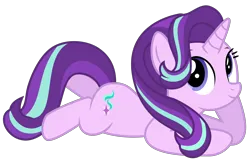 Size: 4000x2686 | Tagged: safe, artist:keronianniroro, derpibooru import, starlight glimmer, pony, unicorn, cute, female, glimmerbetes, high res, horn, image, lying down, mare, png, prone, simple background, solo, transparent background, vector