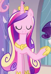 Size: 373x537 | Tagged: safe, derpibooru import, princess cadance, games ponies play, cropped, eyes closed, g4, image, png