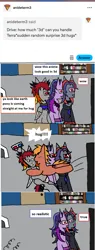 Size: 982x2571 | Tagged: safe, artist:ask-luciavampire, derpibooru import, oc, earth pony, pegasus, pony, unicorn, 3d glasses, ask, horn, image, png, tumblr