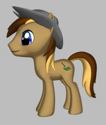 Size: 735x868 | Tagged: safe, artist:techno-babble, derpibooru import, oc, oc:dusty hooves, earth pony, pony, pony creator, 3d, cowboy hat, hat, image, male, png, ponylumen, stallion