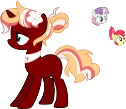 Size: 1997x1726 | Tagged: safe, artist:sapphiretwinkle, derpibooru import, apple bloom, sweetie belle, pony, unicorn, female, horn, image, magical lesbian spawn, mare, offspring, parent:apple bloom, parent:sweetie belle, parents:sweetiebloom, png, simple background, transparent background