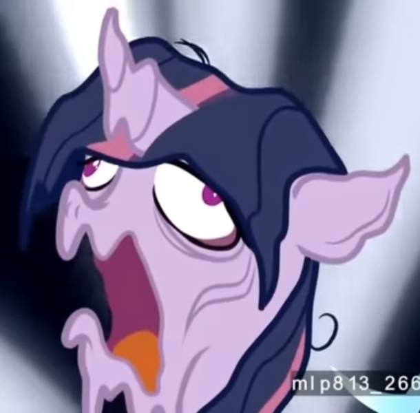 Size: 1312x1290 | Tagged: safe, derpibooru import, mean twilight sparkle, alicorn, pony, the mean 6, deleted scene, g4, image, jpeg, melting, you ruined everything