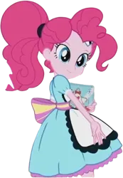 Size: 1746x2520 | Tagged: safe, artist:mrtoonlover83, derpibooru import, edit, edited screencap, screencap, pinkie pie, human, equestria girls, apron, background removed, clothes, female, g4, image, not a vector, png, simple background, solo, transparent background, waitress