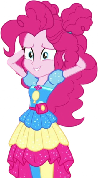 Size: 1398x2520 | Tagged: safe, artist:mrtoonlover83, derpibooru import, edit, edited screencap, screencap, pinkie pie, human, equestria girls, 2d, arm behind head, clothes, equestria girls specials, female, g4, geode of sugar bombs, hair bun, image, leggings, magical geodes, my little pony equestria girls: sunset's backstage pass, not a vector, png, pouch, sideburns, simple background, smiling, solo, transparent background, vector