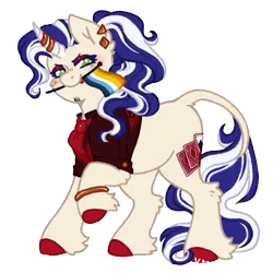 Size: 1000x1000 | Tagged: safe, artist:kazmuun, derpibooru import, oc, pony, unicorn, female, horn, image, mare, mouth hold, png, pride, pride flag, simple background, solo, transparent background