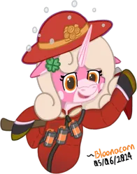 Size: 481x615 | Tagged: safe, artist:bloonacorn, derpibooru import, oc, oc:bloona blazes, unofficial characters only, /mlp/ tf2 general, axe, grenade, hat, image, png, simple background, team fortress 2, transparent background, weapon