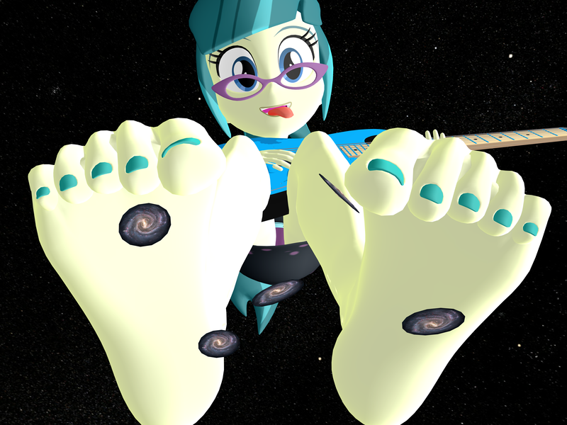 Size: 5000x3750 | Tagged: safe, artist:dragonalex555, derpibooru import, juniper montage, equestria girls, 3d, barefoot, electric guitar, feet, female, fetish, foot fetish, g4, giantess, guitar, guitar solo, image, macro, mmd, musical instrument, nail polish, png, scrunching toes, soles, solo, toenail polish, toes, tongue out