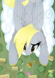 Size: 1299x1838 | Tagged: safe, artist:darksly, derpibooru import, derpy hooves, pegasus, pony, body pillow, cloud, image, jpeg, on a cloud, solo