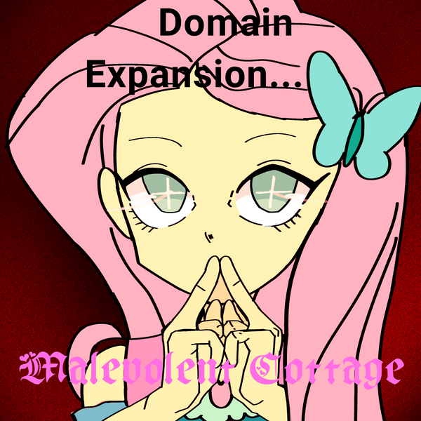 Size: 2048x2048 | Tagged: safe, artist:spookysocks, derpibooru import, fluttershy, equestria girls, g4, image, jujutsu kaisen, lobotomy kaisen, png, solo