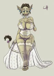 Size: 4961x7018 | Tagged: suggestive, artist:capt_hairball, derpibooru import, matilda, anthro, donkey, unguligrade anthro, big breasts, breasts, chubby, clothes, fishnet clothing, fishnets, image, lace underwear, lingerie, looking at you, png, socks, solo, stockings, thigh highs, thighs, thunder thighs, veil, wedding night