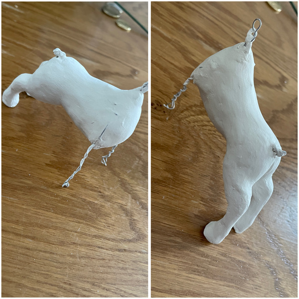 Size: 3464x3464 | Tagged: safe, artist:artsypaws, derpibooru import, oc, oc:jay mihay, pegasus, pony, clay, craft, figure, g4, hind legs, hooves, image, jpeg, male, photo, sculpting, sculpture, solo, stallion, standing, wip