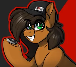 Size: 907x802 | Tagged: safe, artist:notetaker, derpibooru import, oc, oc:notetaker, unofficial characters only, earth pony, pony, baseball cap, cap, car keys, hat, image, png, solo, toyota, toyota gazoo racing