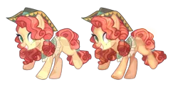 Size: 3412x1684 | Tagged: safe, artist:spectrumnightyt, derpibooru import, oc, oc:dauphine, earth pony, pony, female, hat, image, mare, png, simple background, solo, transparent background