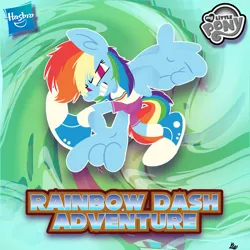 Size: 3464x3464 | Tagged: safe, artist:kenn, derpibooru import, rainbow dash, anthro, pegasus, cute, female, funny, image, jpeg, pose, solo, sonic the hedgehog (series), text