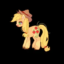 Size: 2048x2048 | Tagged: safe, artist:xxk1ttyl1tterxx, derpibooru import, applejack, earth pony, digital art, image, jpeg, pixel art, solo