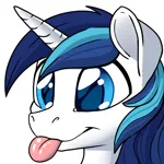 Size: 500x500 | Tagged: artist needed, safe, derpibooru import, oc, pony, unicorn, blue mane, horn, idk if it's oc or not, image, male, png, stallion, tongue out, white fur