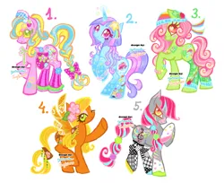 Size: 2048x1671 | Tagged: safe, artist:eyerealm, artist:junglicious64, derpibooru import, oc, unnamed oc, unofficial characters only, butterfly, butterfly pony, earth pony, hybrid, insect, original species, pony, unicorn, water pony, adoptable, bag, bandana, blonde mane, blonde tail, blue coat, blushing, bow, bracelet, braid, braided tail, bubble, butterfly wings, clothes, coat markings, collaboration, colored, colored eartips, colored hooves, colored muzzle, curly mane, curly tail, earth pony oc, eye clipping through hair, eyelashes, eyeshadow, fascinator, flower, flower in hair, for sale, frutiger aero, frutiger metro, glow, glowing horn, gray coat, green coat, green eyes, group, gyaru, hair accessory, hairclip, heart, heart eyes, hooves, horn, image, jellyfish haircut, jewelry, leg warmers, lidded eyes, long mane, long tail, looking back, magic, makeup, mane accessory, multicolored hooves, neck bow, necklace, orange coat, pigtails, pink bow, pink coat, pink eyes, pink eyeshadow, pink mane, pink tail, png, ponytail, profile, quintet, raised hoof, raised leg, rearing, saddle bag, saturated, shiny mane, shiny tail, signature, simple background, smiling, socks (coat marking), sparkly mane, sparkly tail, standing, star mark, starry eyes, stars, striped, stripes, swirly mane, swirly tail, tail, tail accessory, tail bow, tied mane, tied tail, two toned eyes, two toned mane, two toned tail, unicorn oc, wall of tags, watermark, white background, wingding eyes, wings, yellow eyes, yellow mane, yellow tail