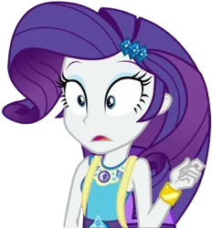 Size: 2337x2520 | Tagged: safe, derpibooru import, edit, edited screencap, editor:homersimpson1983, screencap, rarity, human, equestria girls, background removed, backpack, female, g4, geode of shielding, image, magical geodes, not a vector, png, rarity peplum dress, solo