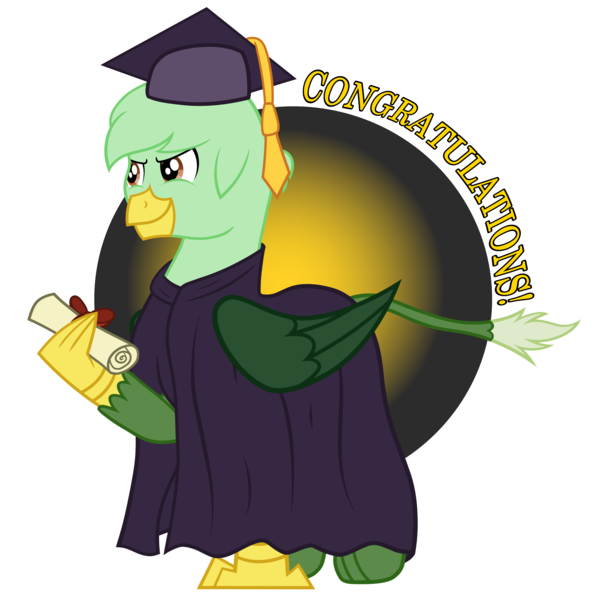 Size: 9216x9216 | Tagged: safe, artist:gregory-the-griffon, derpibooru import, oc, oc:gregory griffin, unofficial characters only, gryphon, absurd resolution, congratulations, diploma, graduation, graduation cap, griffon oc, hat, image, male, png, simple background, smiling, smirk, solo, transparent background