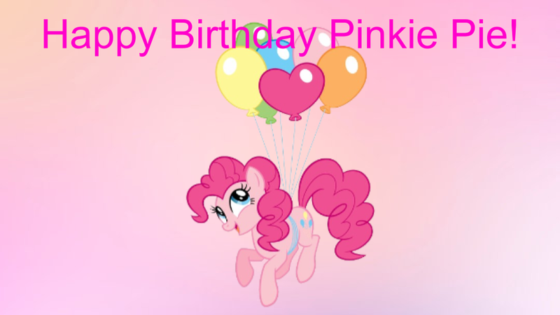 Size: 960x540 | Tagged: safe, derpibooru import, pinkie pie, earth pony, pony, female, g4, happy birthday, image, png, solo, thomastrainfan2006