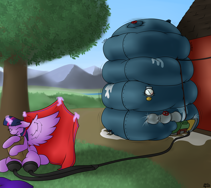 Size: 3600x3200 | Tagged: questionable, artist:the-furry-railfan, derpibooru import, part of a set, twilight sparkle, twilight sparkle (alicorn), alicorn, pony, barn, big crotchboobs, blanket, book, commission, crotchboobs, eyes closed, farm, funny porn, hose, huge crotchboobs, image, inflation, leaking, leaking milk, magic, malfunction, milking machine, mountain, mountain range, nudity, onomatopoeia, outdoors, panic, pillow, png, pump, sequence, spread wings, sweet apple acres, taking cover, tank (container), telekinesis, tree, valve, wings