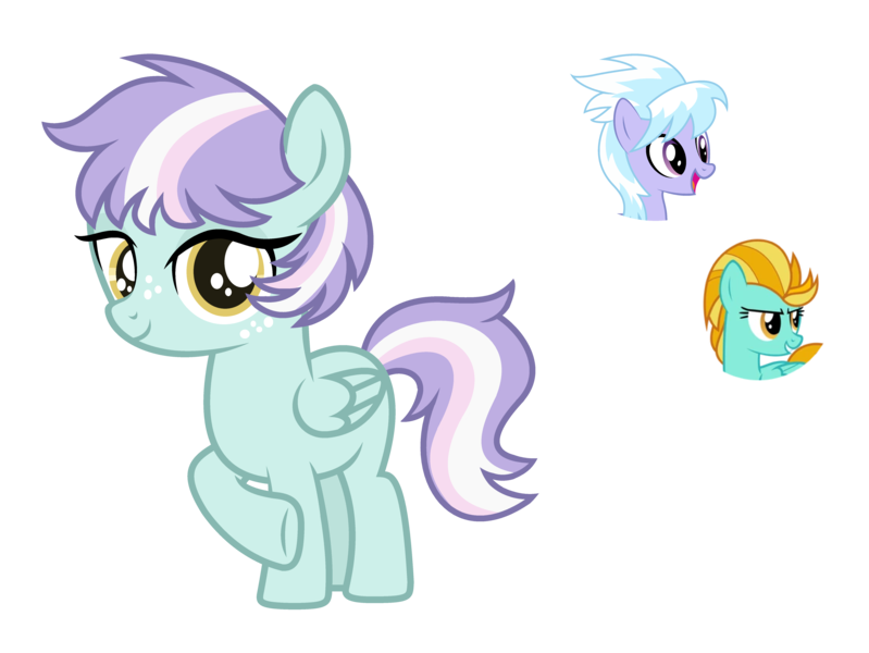 Size: 5609x4211 | Tagged: safe, artist:sapphiretwinkle, derpibooru import, cloudchaser, lightning dust, oc, pegasus, pony, female, filly, foal, image, magical lesbian spawn, offspring, parent:cloudchaser, parent:lightning dust, png, simple background, transparent background