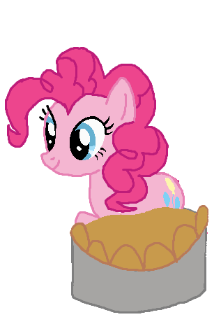 Size: 317x453 | Tagged: safe, artist:qjosh, derpibooru import, pinkie pie, earth pony, female, food, g4, image, pie, png, simple background, solo, white background