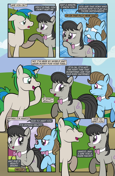 Size: 1920x2948 | Tagged: safe, artist:alexdti, derpibooru import, beauty brass, octavia melody, oc, oc:star logic, pony, unicorn, comic:quest for friendship retold, horn, image, png