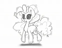 Size: 2048x1582 | Tagged: safe, artist:leadhooves, derpibooru import, pinkie pie, earth pony, pony, animated, constellation, female, g4, grayscale, image, jpeg, levitation, magic, mare, monochrome, my god its full of stars, pencil drawing, simple background, solo, stars, telekinesis, traditional art, vibrating, white background