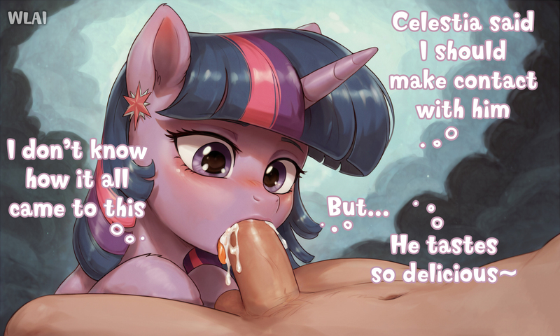 Size: 2560x1536 | Tagged: explicit, ai content, derpibooru import, machine learning generated, prompter:wiselynxai, stable diffusion, twilight sparkle, oc, oc:anon, human, blowjob, cum, cum in mouth, image, jpeg, nudity, oral, penis, sex