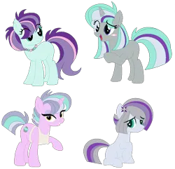 Size: 850x818 | Tagged: safe, artist:heavenlyblazeadopts, derpibooru import, earth pony, unicorn, 2016, horn, image, magical lesbian spawn, offspring, parent:maud pie, parent:starlight glimmer, parents:starmaud, png, simple background, transparent background