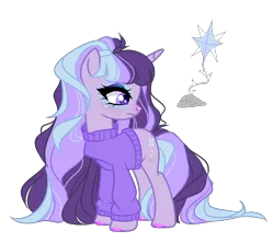 Size: 1528x1348 | Tagged: safe, artist:just-silvushka, derpibooru import, unicorn, 2022, horn, image, magical lesbian spawn, offspring, parent:maud pie, parent:starlight glimmer, parents:starmaud, png, simple background, solo, transparent background