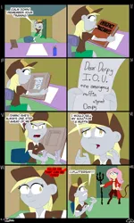 Size: 4134x6890 | Tagged: safe, derpibooru import, derpy hooves, fluttershy, human, equestria girls, comic, g4, image, png, the simpsons