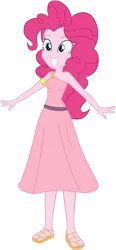 Size: 757x1634 | Tagged: safe, artist:invisibleink, artist:tylerajohnson352, derpibooru import, pinkie pie, equestria girls, armlet, clothes, dress, eyelashes, g4, goddess, greek clothes, image, jewelry, png, sandals, simple background, solo, transparent background