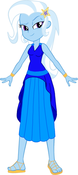 Size: 696x1564 | Tagged: safe, artist:invisibleink, artist:tylerajohnson352, derpibooru import, trixie, equestria girls, bracelet, clothes, dress, eyelashes, g4, goddess, greek clothes, image, jewelry, png, sandals, simple background, solo, transparent background