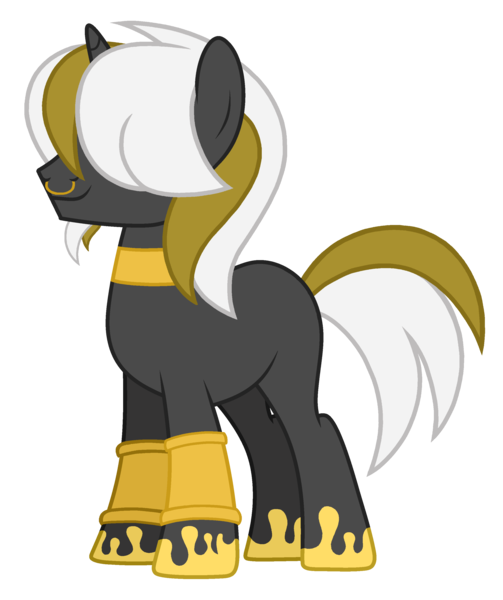 Size: 2496x2976 | Tagged: safe, artist:motownwarrior01, derpibooru import, oc, oc:gullin, unofficial characters only, pony, unicorn, base used, bracelet, facial hair, gold, hair over one eye, horn, image, jewelry, male, nose piercing, nose ring, piercing, png, simple background, smiling, solo, stallion, transparent background