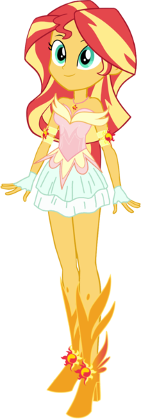 Size: 524x1548 | Tagged: safe, artist:tylerajohnson352, derpibooru import, sunset shimmer, human, equestria girls, bare shoulders, boots, bracelet, clothes, daydream shimmer, dress, female, fingerless gloves, g4, gloves, hat, high heel boots, high heels, image, jewelry, my little pony equestria girls: friendship games, necklace, png, shoes, simple background, sleeveless, sleeveless dress, solo, strapless, strapless dress, transparent background, vector
