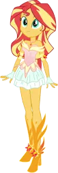 Size: 524x1548 | Tagged: safe, artist:tylerajohnson352, derpibooru import, sunset shimmer, human, equestria girls, bare shoulders, boots, bracelet, clothes, daydream shimmer, dress, female, fingerless gloves, g4, gloves, hat, high heel boots, high heels, image, jewelry, my little pony equestria girls: friendship games, necklace, png, shoes, simple background, sleeveless, sleeveless dress, solo, strapless, strapless dress, transparent background, vector