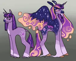 Size: 1500x1200 | Tagged: safe, artist:venus_ai_, derpibooru import, twilight sparkle, twilight sparkle (alicorn), alicorn, pony, unicorn, alternate color palette, alternate cutie mark, alternate design, alternate hairstyle, alternate tail color, alternate tailstyle, colored hooves, colored wings, constellation, eyelashes, floppy ears, g4, gold hooves, hooves, horn, image, jpeg, looking at you, purple coat, purple eyes, purple hooves, redesign, signature, sparkles, spread wings, tail, twitterina design, two toned mane, two toned tail, two toned wings, unicorn twilight, unshorn fetlocks, wings