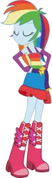Size: 337x1154 | Tagged: safe, artist:tylerajohnson352, derpibooru import, rainbow dash, human, equestria girls, bare shoulders, belt, boots, clothes, dress, fall formal outfits, female, fingerless gloves, g4, gloves, high heel boots, high heels, image, my little pony equestria girls, my little pony equestria girls: summertime shorts, png, shoes, simple background, skirt, solo, transparent background, vector