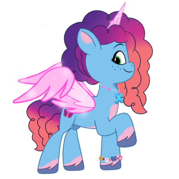 Size: 768x768 | Tagged: safe, artist:bluemario11, derpibooru import, alicorn, pony, g5, alicornified, female, image, mare, misty brightdawn, mistycorn, png, race swap, rebirth misty, simple background, solo, transparent background