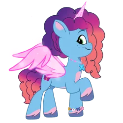 Size: 768x768 | Tagged: safe, artist:bluemario11, derpibooru import, alicorn, pony, g5, alicornified, female, image, mare, misty brightdawn, mistycorn, png, race swap, rebirth misty, simple background, solo, transparent background