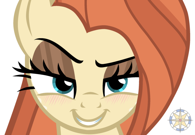 Size: 2215x1534 | Tagged: safe, artist:r4hucksake, derpibooru import, oc, oc:frazzle, pony, blushing, female, image, mare, png, simple background, solo, transparent background