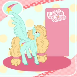 Size: 3000x3000 | Tagged: safe, artist:laughingfranki, derpibooru import, oc, oc:little wish, unofficial characters only, pegasus, pony, digital art, image, png, solo, spread wings, wings