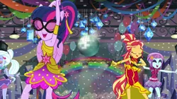 Size: 1280x718 | Tagged: safe, derpibooru import, screencap, equestria girls, dance magic (song), disco ball, equestria girls specials, g4, image, my little pony equestria girls: dance magic, png